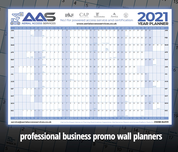 branded custom A1 wall planners